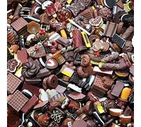 Ulalaza 50pcs carino melma charms misto set resina flatback fare forniture per fai da te fabbricazione artigianale e ornamento perline scrapbooking caramelle assortite torta di frutta ornamento