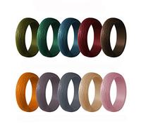 Ulalaza Anello Nuziale in Silicone per Donna Impilabile Elastico Arco Interno Design ergonomico Traspirante Set di Anelli di Gomma Sottile