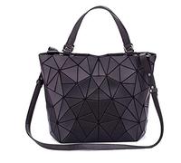 Ulalaza Borsa a tracolla a tracolla con catena a reticolo luminoso geometrico Borse a mano Borse a mano olografiche per le donne