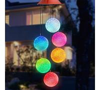 Ulalaza Campana a Vento Solare a LED Che Cambia Colore Luci solari Decorazioni romantiche per Patio Giardino Yard Home