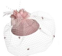Ulalaza Fascinators da Donna Cappello Fermaglio per Capelli Piuma da Sposa Cappello da Cocktail Derby Chiesa Banchetto per Ragazze