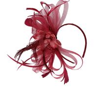 Ulalaza Fascinators da Donna Cappello Fermaglio per Capelli Piuma da Sposa Cappello da Cocktail Derby Chiesa Banchetto per Ragazze