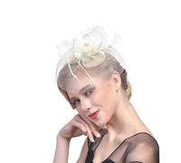 Ulalaza Fascinators da Donna Cappello Fermaglio per Capelli Piuma da Sposa Cappello da Cocktail Derby Chiesa Banchetto per Ragazze