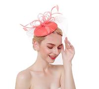 Ulalaza Fascinators per Capelli da Donna Cappello da Cocktail da Sposa in Piuma da Sposa Cocktail Derby Church Banquet for Girls