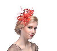 Ulalaza Fascinators per Capelli da Donna Cappello da Cocktail da Sposa in Piuma da Sposa Cocktail Derby Church Banquet for Girls
