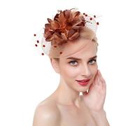 Ulalaza Fascinators per Capelli da Donna Cappello da Cocktail da Sposa in Piuma da Sposa Cocktail Derby Church Banquet for Girls