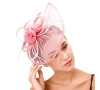 Ulalaza Fascinators per Capelli da Donna Cappello da Cocktail da Sposa in Piuma da Sposa Cocktail Derby Church Banquet for Girls