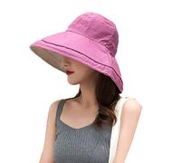 Ulalaza Foldable Packable Adjustable Sun Bucket UV Wide Brim Summer Hat Women Beach Safari Hiking Travel Bonnie