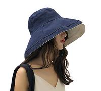 Ulalaza Foldable Packable Adjustable Sun Bucket UV Wide Brim Summer Hat Women Beach Safari Hiking Travel Bonnie