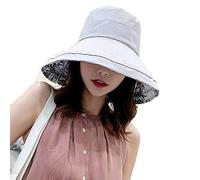 Ulalaza Foldable Packable Adjustable Sun Bucket UV Wide Brim Summer Hat Women Beach Safari Hiking Travel Bonnie