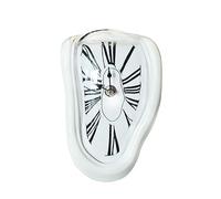 Ulalaza HOME Orologio da tavolo vintage Orologio da fusione silenzioso Surrealismo Orologio gocciolante Scaffale in metallo rustico con numeri romani per tavolo da scrivania per cucina domestica