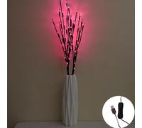 Ulalaza Lampada con ramo da 77 cm con 6 rami e 120 lampadine a LED Alimentata tramite USB Rami di salice illuminati a LED Utilizzare per riempire vasi per decorazioni natalizie per interni ed esterni