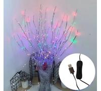 Ulalaza Lampada con ramo da 77 cm con 6 rami e 120 lampadine a LED Alimentata tramite USB Rami di salice illuminati a LED Utilizzare per riempire vasi per decorazioni natalizie per interni ed esterni