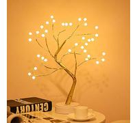 Ulalaza Lampada da Comodino a Filo Caldo con Filo di Rame Stellato Lampada a LED a Batteria o Alimentazione USB con Interruttore a sfioramento per la Decorazione della Stanza di casa