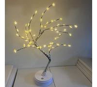 Ulalaza Lampada da Comodino a Filo Caldo con Filo di Rame Stellato Lampada a LED a Batteria o Alimentazione USB con Interruttore a sfioramento per la Decorazione della Stanza di casa