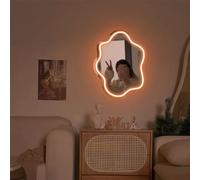 Ulalaza LED Acrylic Mirror Neon Light Heart/Cat/Letter/Wavy Wiggle Shape Witch's Mirror Gothic Wall Decor Romantic Various-shape Cute for Bedroom Decor Home Studio Dorm Room Wedding