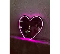 Ulalaza LED Acrylic Mirror Neon Light Heart/Cat/Letter/Wavy Wiggle Shape Witch's Mirror Gothic Wall Decor Romantic Various-shape Cute for Bedroom Decor Home Studio Dorm Room Wedding