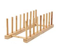 Ulalaza Portapiatti in Legno di bambù Portapiatti Portapiatti Portapiatti Scaffale da Cucina Utensili da Cucina Scolapiatti Armadietto in Legno Naturale Organizzatore per Piatti