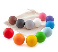 Ulanik Palline di legno colorate per bambini Montessori giocattoli a partire da 1 anno + giochi educativi in legno per contare e ordinare i colori per imparare - 12 palline sensoriali