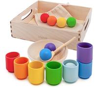 Ulanik Palline nei Bicchieri Arcobaleno Gioco Montessori 1 Anno