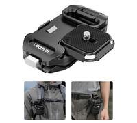 ULANZI Clip per cinghia da zaino per fotocamera, con sistema di sgancio rapido, compatibile con piastre UKA-QR, per Sony, Nikon, Fuji, supporto per fotocamera d'azione DSLR, resistente fino a 10 kg