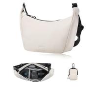 ULANZI HMN1 Borsa fotografica tracolla, Borsa fotocamera con divisori, Borse per macchine fotografiche, Pesa solo 350g,Volume 6L, Bianco panna,Compatibile con Sony Canon Nikon