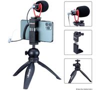 Ulanzi Kit Vlog per smartphone 3: treppiede da tavolo + supporto + microfono