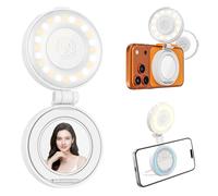 ULANZI LM23 Anello Luminoso Magnetico per Cellulare, Selfie Light con 3 Temperature di Colore 2500k-8500k CRI95, Luce per telefono Estensione Reversibile per iPhone 17 16 15, Live streaming, Binaca