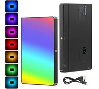 ULANZI LT003 Luce video RGB, pannello LED portatile da 15W con 2100 lumen, luce video da 10” dimmerabile da 2500K a 9000K, batteria incorporata da 8000mAh e caricatore USB, per fotocamere DSLR video
