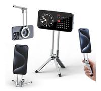ULANZI MA30 Supporto magnetico cellulare, Treppiede smartphone in alluminio, Mini treppiede pieghevole, Treppiede da tavolo tascabile e portabile,Compatibile con iPhone 17 16 15 14 13 Magsafe Argento