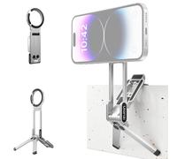 ULANZI MA38 Supporto Magnetico 5-in-1 per iOS,108 g, Addattore cellurare con magnete >14 N, Arca-Swiss, Mini treppiede in alluminio con gancio nascosto, angolo 180°,Carico massimo 450 g, Argento