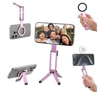 ULANZI MA60 Treppiede magnetico per telefono, Mini treppiede smartphone in alluminio con magnete bifacciale 14N, Porta telefono scrivania, Compatibile con iPhone 17,16,15,14,13,12 Samsung Xiaomi