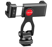 ULANZI Metallo Supporto Smartphone Treppiede, ST-10 Adattatore Smartphone Treppiede, Supporto Treppiede Smartphon per selfie con Rotazione di 360º per iPhone Galaxy Huawei Xiaomi e fotocamere