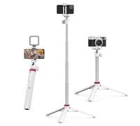 ULANZI MT-44 - Treppiede per fotocamera per cellulare, 147 cm, 2 in 1, con telecomando Bluetooth, testa a sfera a 360°, attacco a scarpa fredda, filettatura da 1/4", treppiede compatto da viaggio per