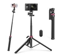 ULANZI MT-78 Treppiede Estensibile 1.8m per telefono e Fotocamera con Bastone per Selfie, con Clip per Telefono, Testa a Sfera a 360° con Slitta a Freddo per iPhone Sony Canon, leggero per i viaggi