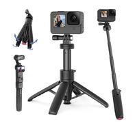 Ulanzi MT18 Mini treppiede con apertura automatica per go pro, Mini elfie stick con attacco magnetico a sgancio rapido, vite da 1/4 di pollice, 5 sezioni, 16-45cm