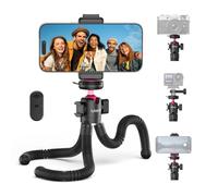 ULANZI MT91 Cka treppiede octopus, Asta per selfie con gambe flessibili, telecomando bluetooth, adattatore per action camera e clip telefono, Cavalletto fotografico compatibile con iPhone/Canon