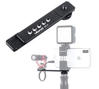 Ulanzi PT-7 Piastra di espansione per flash Cold Shoe, guida di prolunga in alluminio, 12,5 cm, con filettatura da 1/4" per microfono, luce LED su fotocamera, Rig, treppiede
