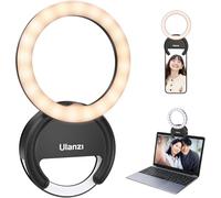ULANZI Ring Light Telefono 4" Luce per Foto 3 Temperature Colore 3000K-7000K LED Portatile Luce Selfie 5 Livelli Luminosità Lampada Foto per Video Conferenza Streaming Truccarsi Vlog Youtube TikTok