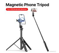 Ulanzi SK-05 treppiede magnetico per telefono 1.6m Selfie Stick con telecomando Bluetooth senza fili supporto per telefono con rotazione a 360 ° per fotocamera del telefono