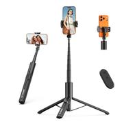 ULANZI SK27 Trepiede per cellulari 154 cm con Clip Smartphone 56-92 mm, Telecomando 10 m, Testa a sfera360°, 8 Sezioni Alluminio, Asta per selfie per iPhone/Samsung/Huawei, Vlog, Live Streaming