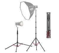 ULANZI Supporto per luce in fibra di carbonio T230, treppiede regolabile per fotografia con clip per telefono, treppiede robusto da 230 cm, per flash Speedlight, softbox, fotocamera stroboscopica, con