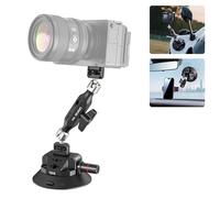 ULANZI TB15 - Supporto a ventosa per fotocamera con testa a sfera a 360°, ventosa da 4,5" con fori di posizionamento da 1/4" e 3/8", per fotocamera DSLR/Action camera/cellulare