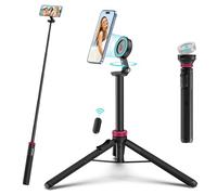 ULANZI Treppiede magnetico per selfie da 154 cm, con telecomando wireless, supporto estensibile per telefono cellulare, compatibile con MagSafe, treppiede per cellulare per iPhone 15, 14, 13, 12 e