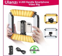 Ulanzi U200 Ricaricabile Smartphone Video Rig Riprese Verticali Anello di Luce LED Luce Video DSLR Maniglia per Smartphone Vlog Grip