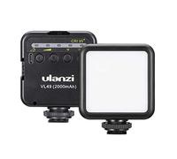 Ulanzi VL49 Mini lampada LED per smartphone e fotocamera con luminosità regolabile 5500K CR95+ e batteria 2000mAh