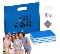 ulapithi Mahjong Chinese Gioco di Chip Mahjong - Pacchetto Mahjong Viaggio Piccolo | Mahjong Gioco da Tavolo Mahjong, Mahjong Family Game con Tovaglia, Borsa da Trasporto, Dadi e Righello