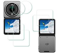ULBTER Protezione Pellicola per DJI Action 2 Dual-Screen Combo + Protettore lente in vetro [2+2+2 pezzi] Vetro Temperato schermo 0,3 mm Durezza 9H Antigraffio Anti-impronte