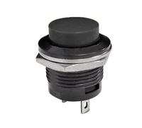 ULBTLUOYV 1 pz R13-507 Interruttore a Pulsante momentaneo SPST No Rosso Nero Bianco Giallo Verde Blu Cappuccio Rotondo AC 6 A/125 V 3 A/250 V(Noir)