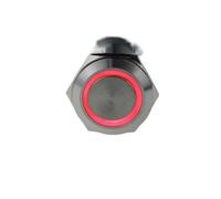 ULBTLUOYV 2 Pezzi 19 mm dal Pulsante di Reset in Metallo con Interruttore della Luce Tensione 12 V Corrente 5 A 250 V CC Impermeabile Rosso ruggine Giallo Blu(Rot)